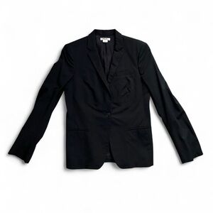Helmut Lang Black Blazer in Gleaming Wool Made in USA